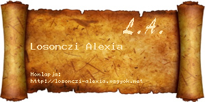 Losonczi Alexia névjegykártya